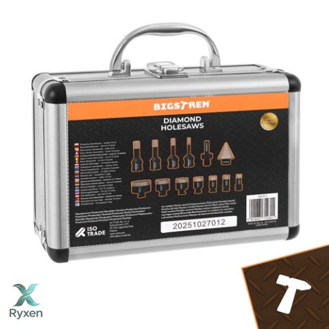 Otwornice diamentowe- zestaw 13szt. Bigstren 27012 BIGSTREN