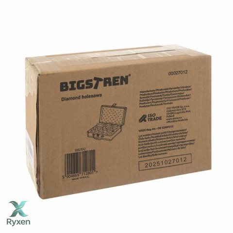 Otwornice diamentowe- zestaw 13szt. Bigstren 27012 BIGSTREN