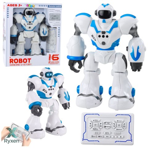 Robot Interaktywny Zdalnie Sterowany RC 16 Funkcji Światła Dźwięki Niebieski LEAN TOYS