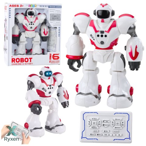 Robot Interaktywny Zdalnie Sterowany RC 16 Funkcji Światła Dźwięki Różowy LEAN TOYS