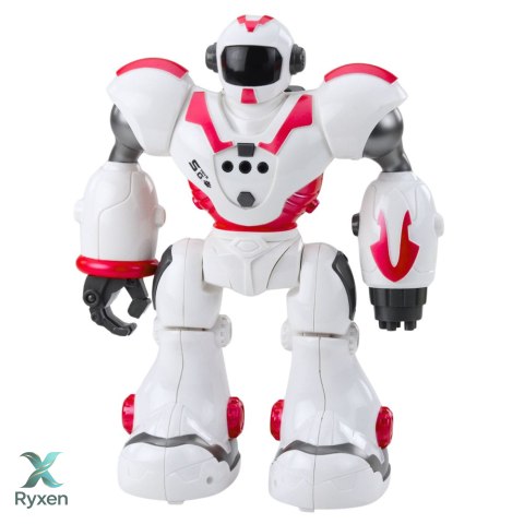 Robot Interaktywny Zdalnie Sterowany RC 16 Funkcji Światła Dźwięki Różowy LEAN TOYS
