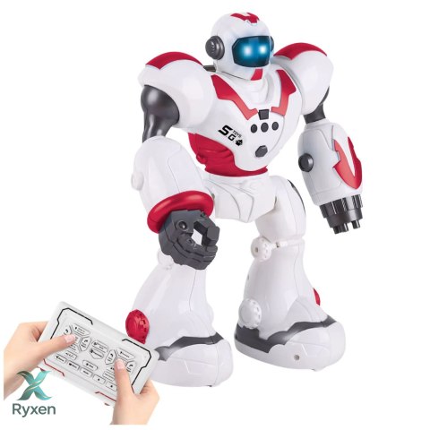 Robot Interaktywny Zdalnie Sterowany RC 16 Funkcji Światła Dźwięki Różowy LEAN TOYS