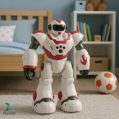 Robot Interaktywny Zdalnie Sterowany RC 16 Funkcji Światła Dźwięki Różowy LEAN TOYS