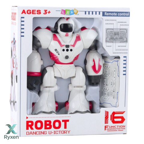 Robot Interaktywny Zdalnie Sterowany RC 16 Funkcji Światła Dźwięki Różowy LEAN TOYS