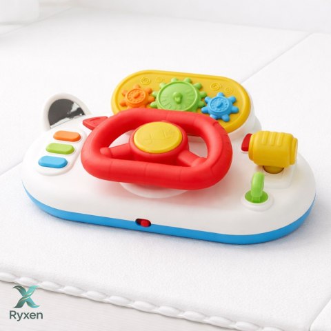 Symulator Kierowania Dla Malucha Interaktywna Kierownica Światła Dźwięki LEAN TOYS