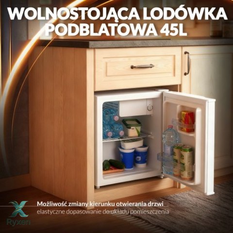 AD 8096 white Wolnostojąca lodówka podblatowa 45l | metalowe drzwi | 6-stopniowa regulacja | agregatowa | biała ADLER