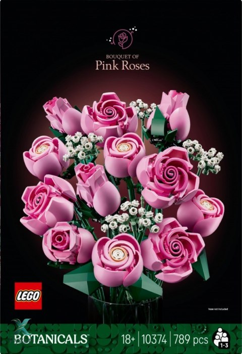 Klocki botanicals 10374 bukiet różowych róż LEGO