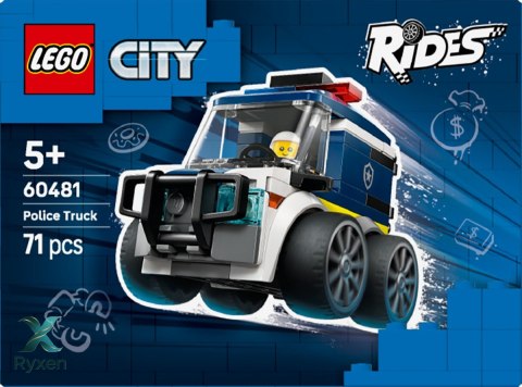 Klocki city 60481 pojazdy - ciężarówka policyjna LEGO