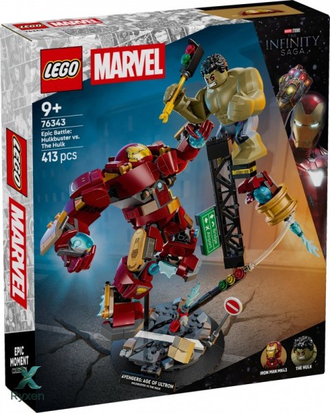 Klocki super heroes 76343 epicka bitwa: hulkbuster kontra hulk LEGO