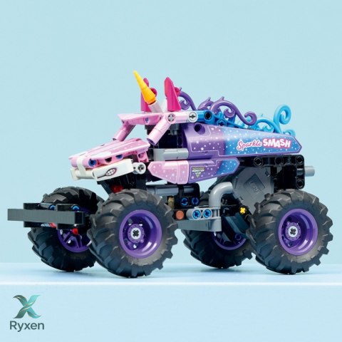 Klocki technic 42220 monster jam sparkle smash z napędem typu pull-back LEGO