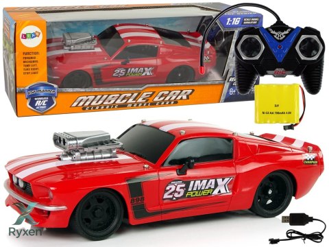 Auto Sportowe R/C 1:16 Czerwone Białe Pasy Pilot LEAN TOYS