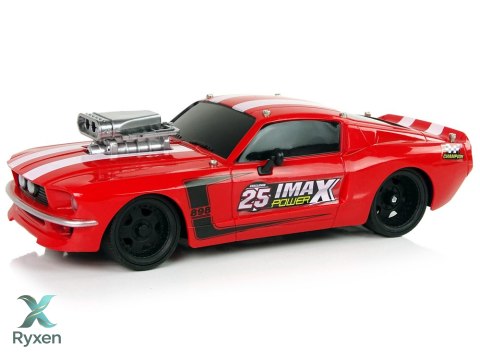Auto Sportowe R/C 1:16 Czerwone Białe Pasy Pilot LEAN TOYS