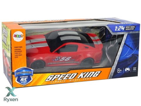 Auto Sportowe R/C 1:24 Wyścigi Czerwone Przyciemniane Szyby LEAN TOYS