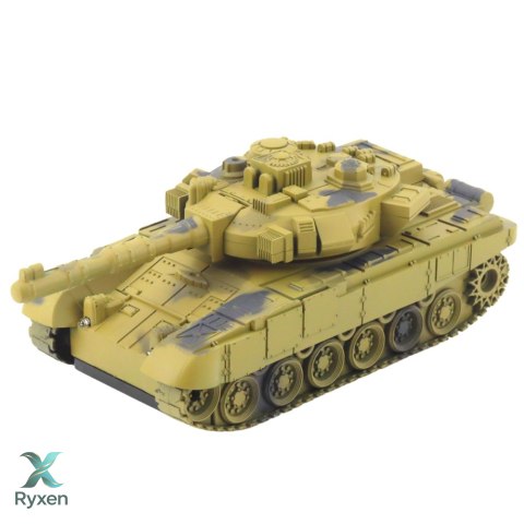 Czołg Wojskowy T90 Zdalnie Sterowany RC Światła Dźwięki Piaskowy 1:18 LEAN TOYS