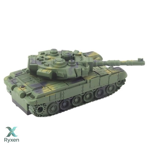 Czołg Wojskowy T90 Zdalnie Sterowany RC Światła Dźwięki Zielony 1:18 LEAN TOYS