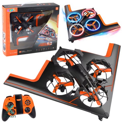 Dron Zdalnie Sterowany RC Latający Quadcopter Światła LED Aplikacja LEAN TOYS