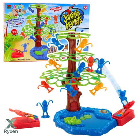 Gra Zręcznościowa Rodzinna Skaczące Małpki Drzewo Jeziorko LEAN TOYS
