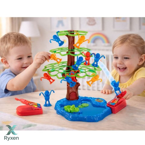 Gra Zręcznościowa Rodzinna Skaczące Małpki Drzewo Jeziorko LEAN TOYS