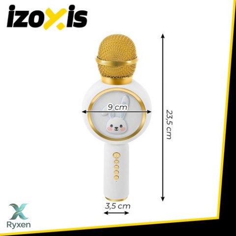Mikrofon karaoke bezprzewodowy biały Izoxis 27047 IZOXIS