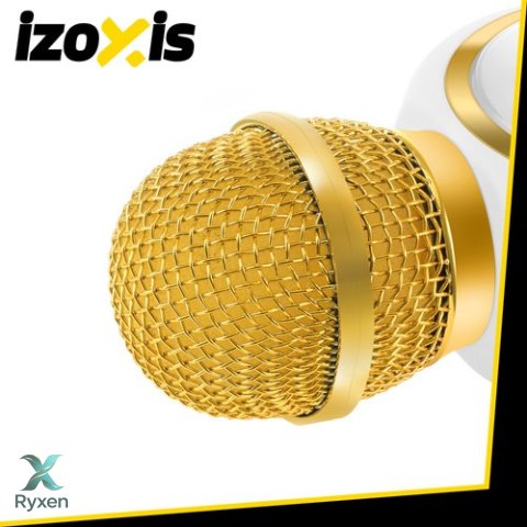 Mikrofon karaoke bezprzewodowy biały Izoxis 27047 IZOXIS