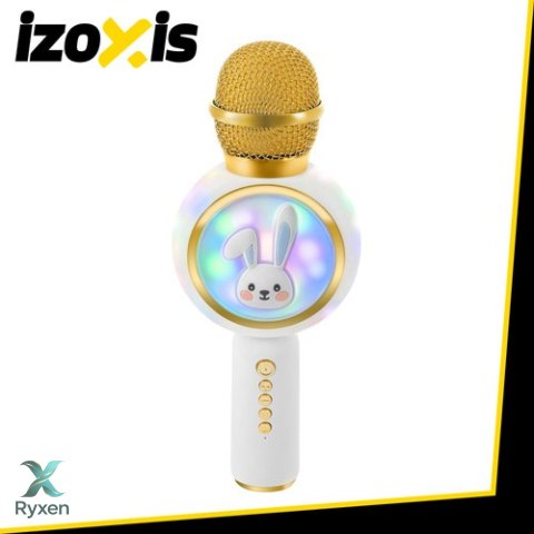 Mikrofon karaoke bezprzewodowy biały Izoxis 27047 IZOXIS