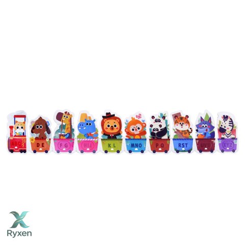 Puzzle Edukacyjne Dla Malucha Alfabet Pociąg Ze Zwierzętami 40 el. LEAN TOYS