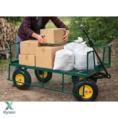 Wózek Ogrodowy Transportowy Składany Przyczepka Stalowa 200 kg LEAN