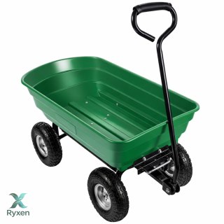 Wózek Ogrodowy Transportowy Wyjmowana Odchylana Taca Zielony 120 kg LEAN