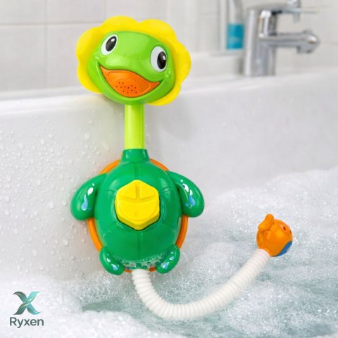 Zabawka Do Kąpieli Żółw Z Rybką Fontanna Prysznic Przyssawki LEAN TOYS