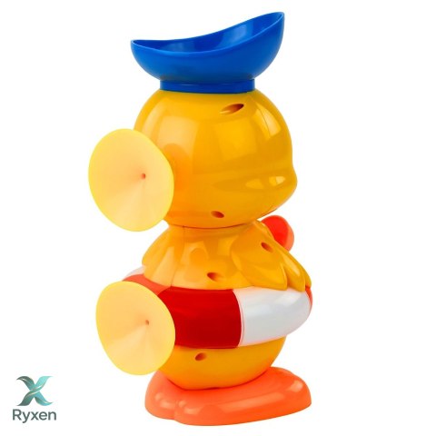 Zabawka Interaktywna Do Kąpieli Kaczka Z Młynkiem Przyssawki Łyżeczka LEAN TOYS