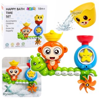 Zabawka Wodna Do Kąpieli Małpka Gąsienica Kubeczek Przyssawki LEAN TOYS