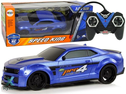 Zdalnie Sterowane Auto Sportowe 1:24 Wyścigi Niebieski Przyciemniane Szyby LEAN TOYS