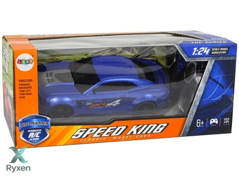Zdalnie Sterowane Auto Sportowe 1:24 Wyścigi Niebieski Przyciemniane Szyby LEAN TOYS