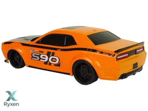 Zdalnie Sterowane Auto Sportowe 1:24 Wyścigi Pomarańczowe 27 R/C Pilot LEAN TOYS