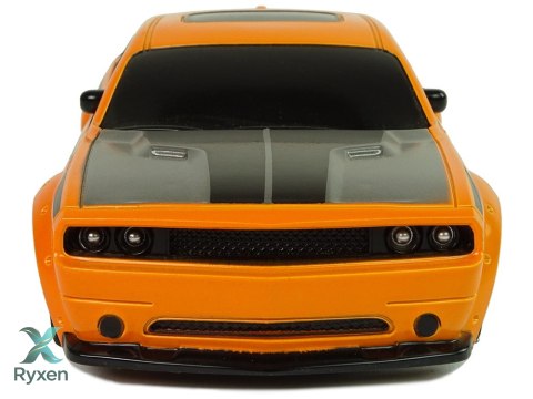 Zdalnie Sterowane Auto Sportowe 1:24 Wyścigi Pomarańczowe 27 R/C Pilot LEAN TOYS