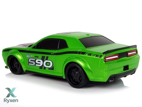 Zdalnie Sterowane Auto Sportowe 1:24 Wyścigi Zielony LEAN TOYS