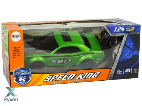 Zdalnie Sterowane Auto Sportowe 1:24 Wyścigi Zielony LEAN TOYS
