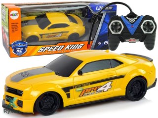Zdalnie Sterowane Auto Sportowe 1:24 Wyścigi Żółty Przyciemniane Szyby LEAN TOYS
