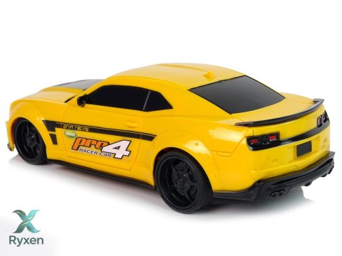Zdalnie Sterowane Auto Sportowe 1:24 Wyścigi Żółty Przyciemniane Szyby LEAN TOYS