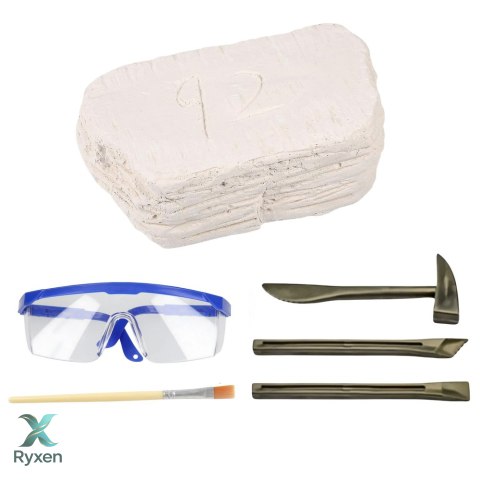 Zestaw Archeologiczny Wykopaliska Czaszek Kości Narzędzia Akcesoria LEAN TOYS