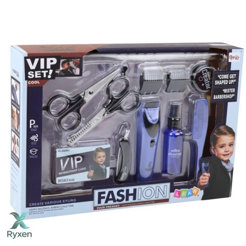 Zestaw Małego Barbera Fryzjer Maszynka Nożyczki Akcesoria 10 el. LEAN TOYS