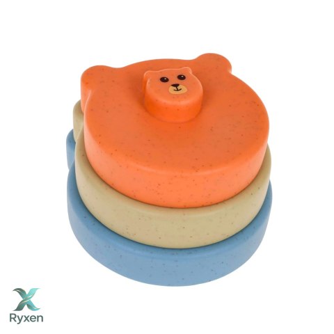 Zestaw Miękkie Klocki Sensoryczne Edukacyjne EKO Guma Zwierzęta 18 el. LEAN TOYS