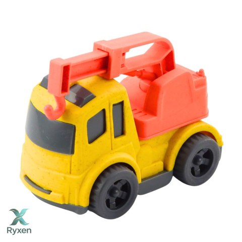 Zestaw Pojazdów Budowlanych Autka Betoniarka Ciężarówka Z Hakiem BIO Plastik LEAN TOYS