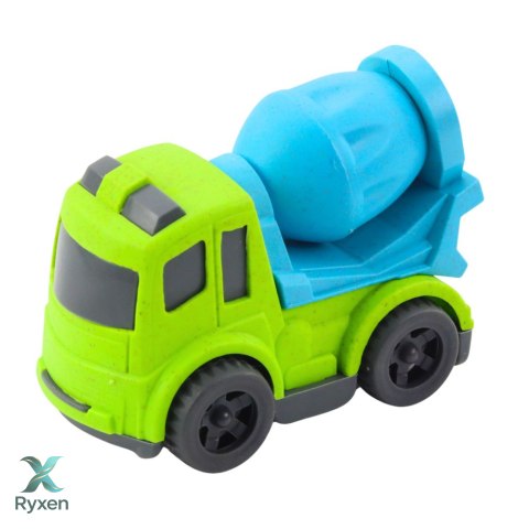 Zestaw Pojazdów Budowlanych Autka Betoniarka Ciężarówka Z Hakiem BIO Plastik LEAN TOYS