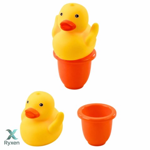Zestaw Zabawki Do Kąpieli Kaczuszka Dozownik Mydła Kubeczek Niebieski LEAN TOYS