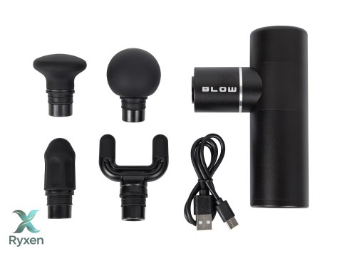 44-356# Pistolet do masażu masażer aluminowy blow wave 6000 zestaw Blow