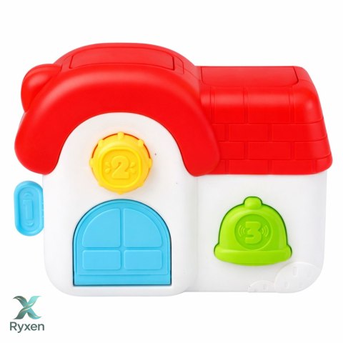 Domek Interaktywny Edukacyjny Dla Malucha Wyskakujące Zwierzątka LEAN TOYS