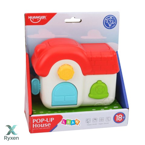 Domek Interaktywny Edukacyjny Dla Malucha Wyskakujące Zwierzątka LEAN TOYS