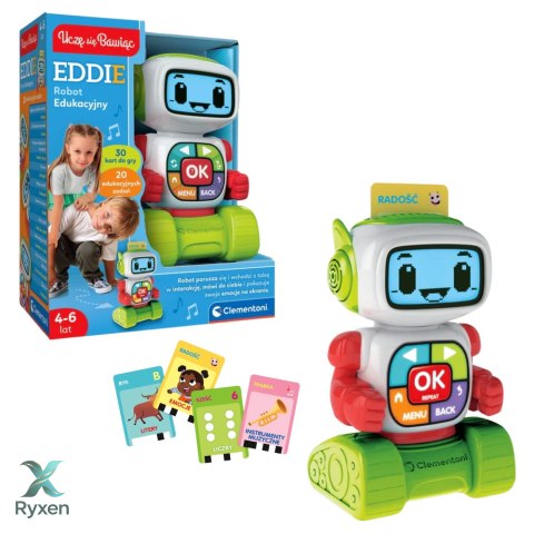 Edukacyjny Robot Eddie Język Polski Uczę się Bawiąc Clementoni 50411 CLEMENTONI