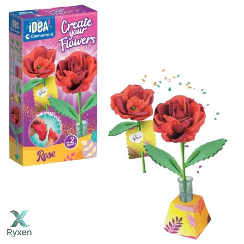 Idea Art Zestaw Kreatywny Mini Fabryka Kwiatów Róża Clementoni 18168 CLEMENTONI